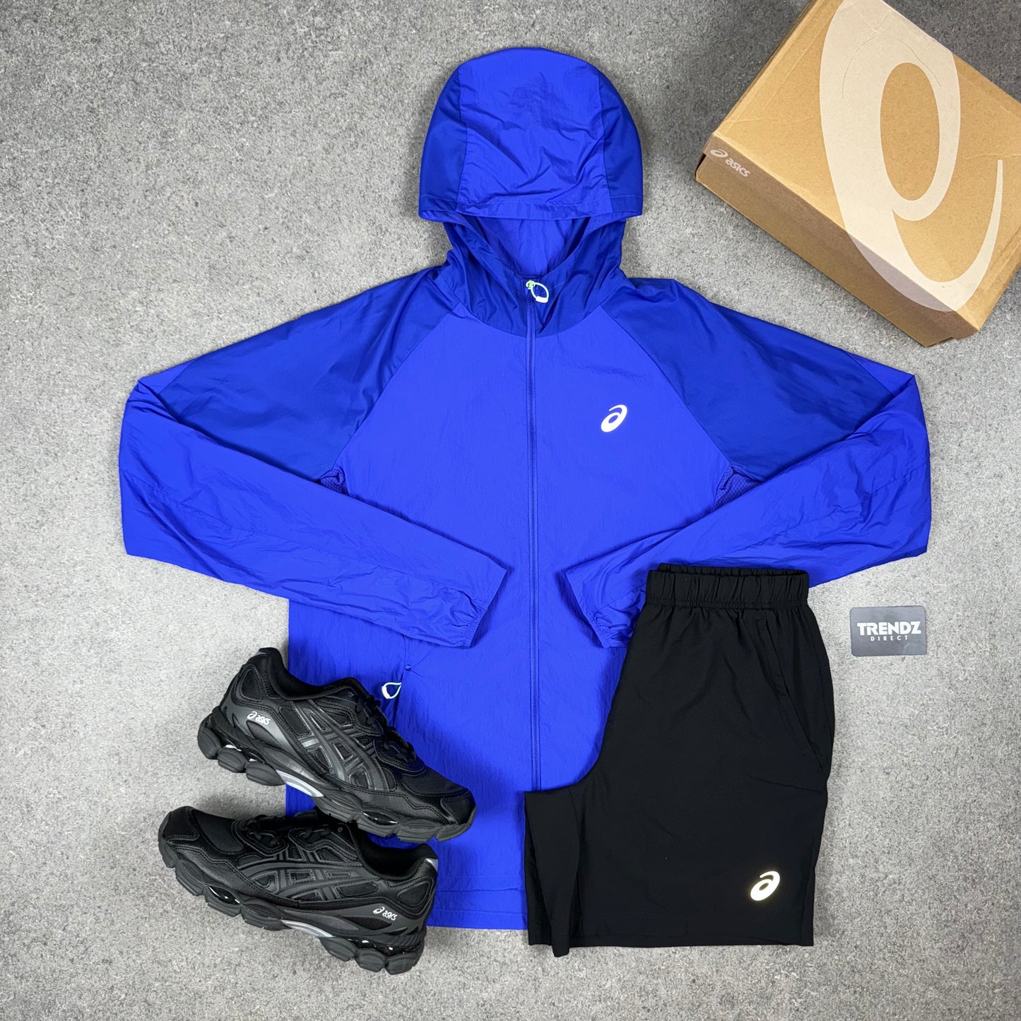 ASICS ROAD JACKET & SHORTS SET - COBALT BURST