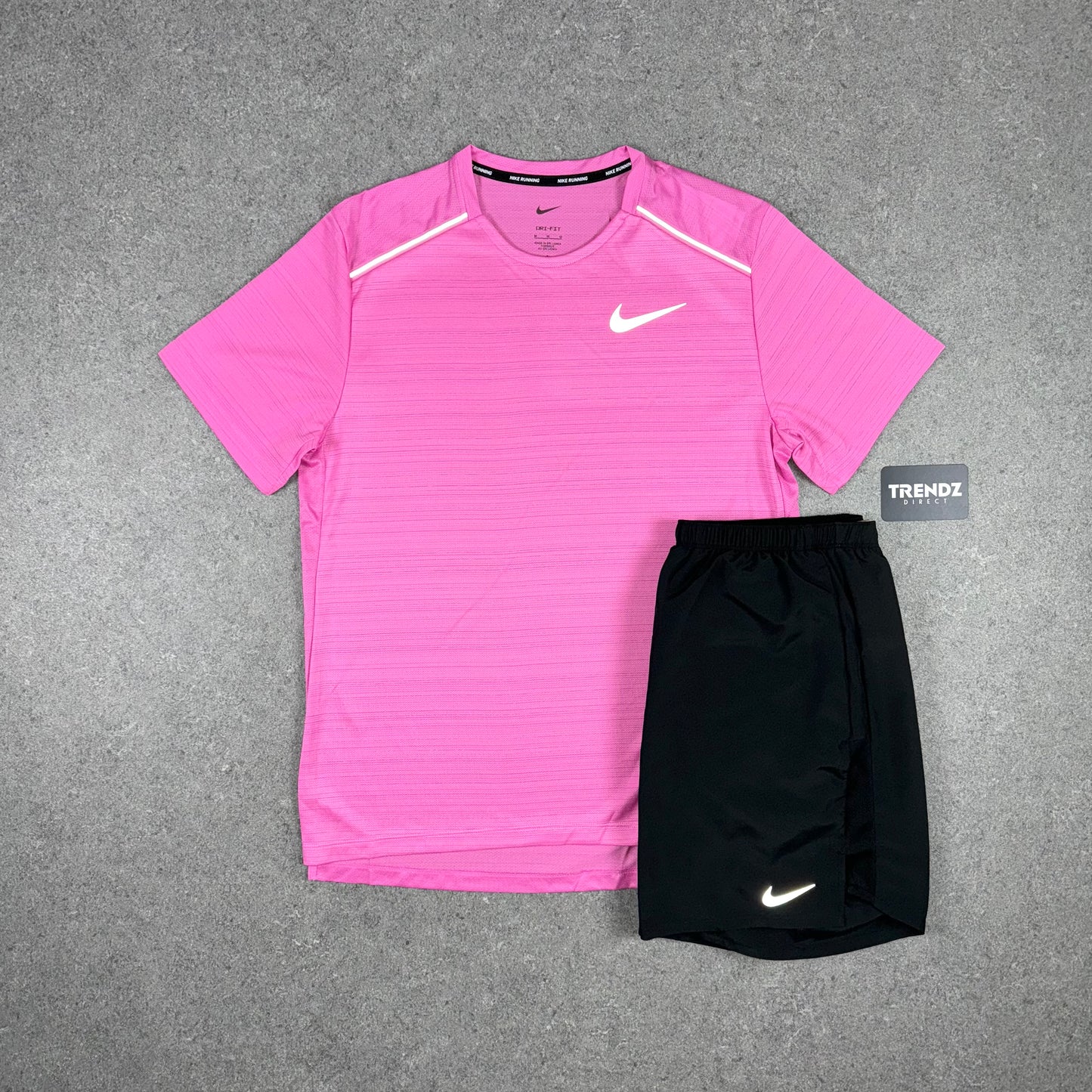 NIKE MILER & CHALLENGER SHORTS SET - PINK BLISS