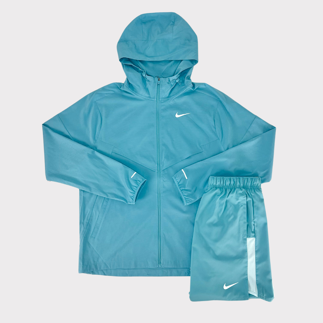 Nike windbreaker turquoise clearance