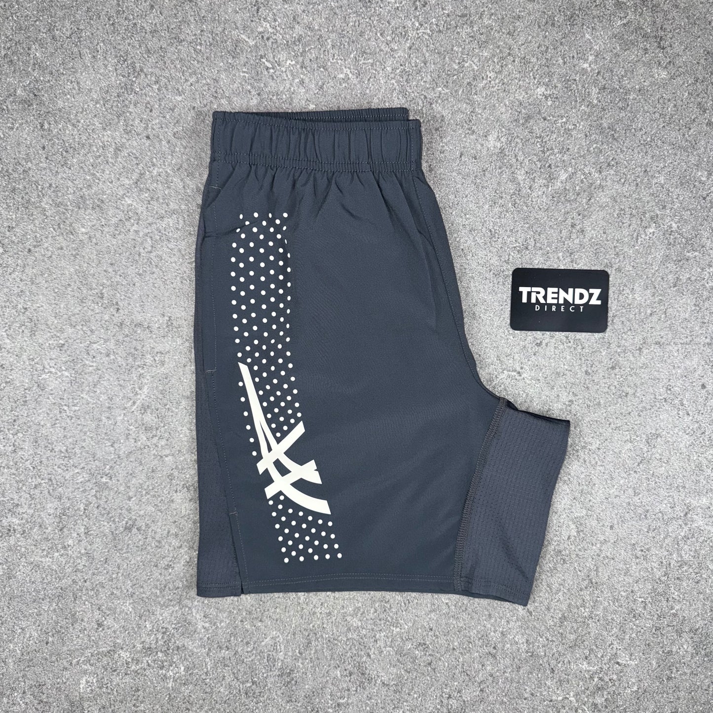 ASICS ICON JACKET & SHORTS SET - GREY