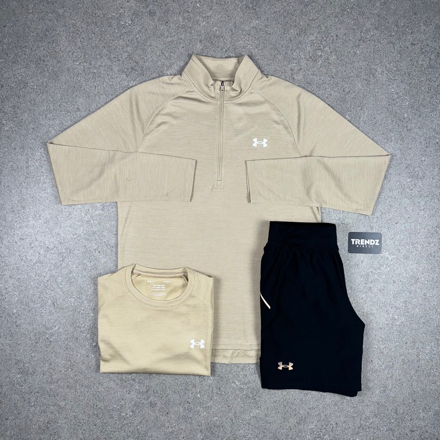 UNDER ARMOUR FLEX TRIO SET - STONE/BLACK