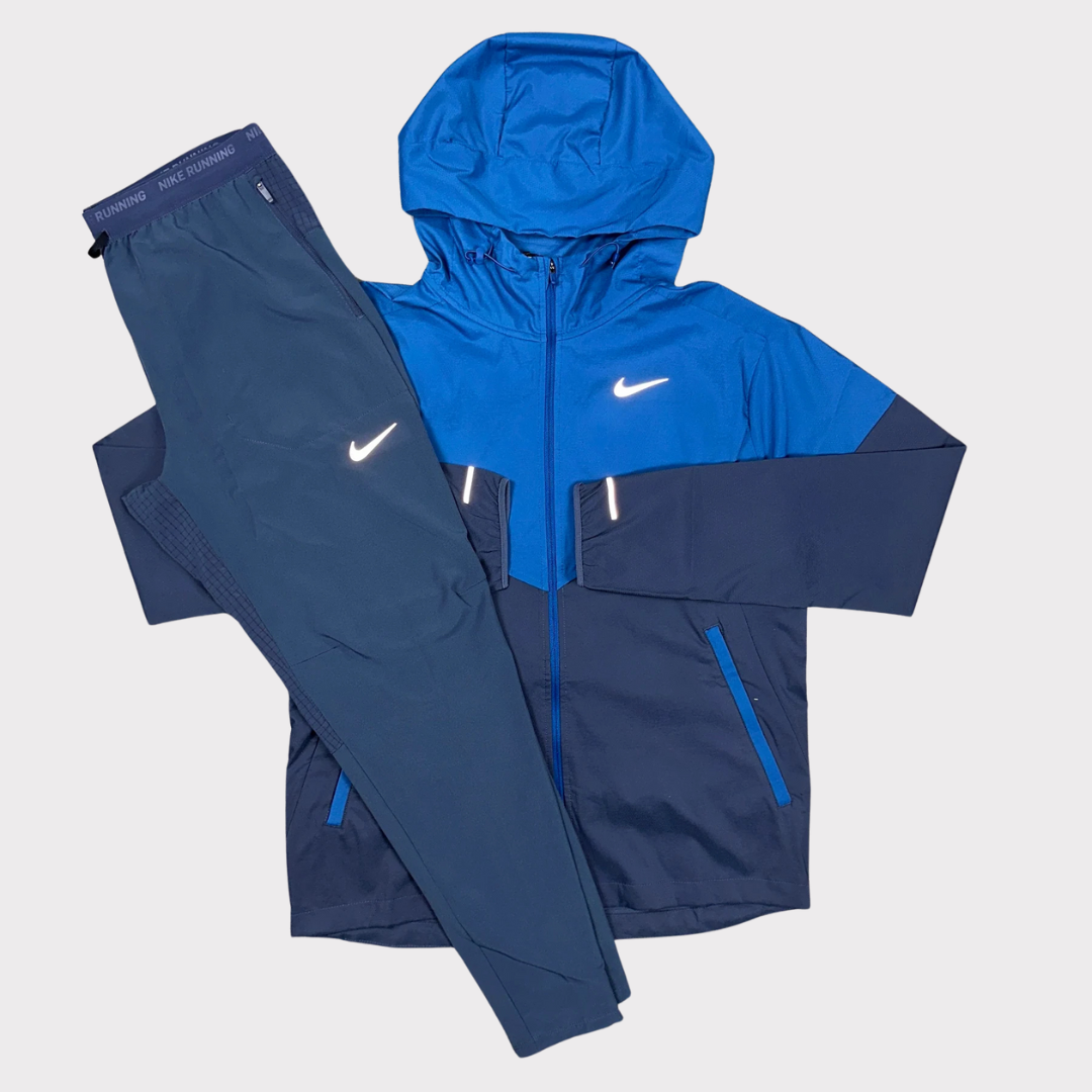 NIKE UV WINDBREAKER PHENOM BOTTOMS SET THUNDER BLUE NAVY