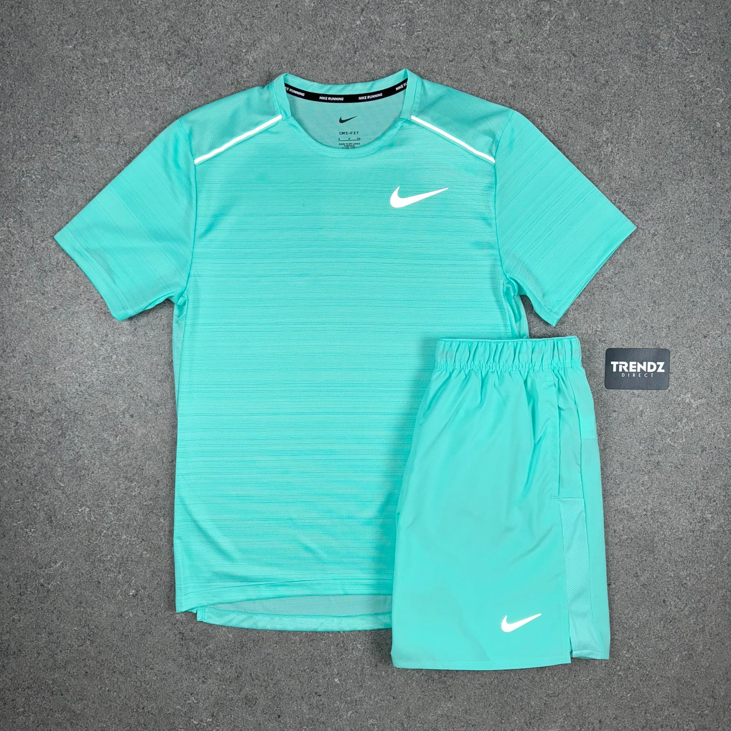 NIKE MILER & CHALLENGER SHORTS SET - TURQUOISE