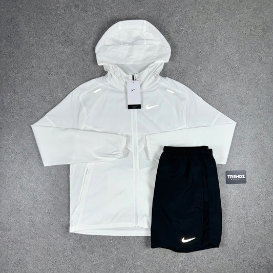 NIKE UV WINDBREAKER & SHORTS SET - ICE WHITE/BLACK.