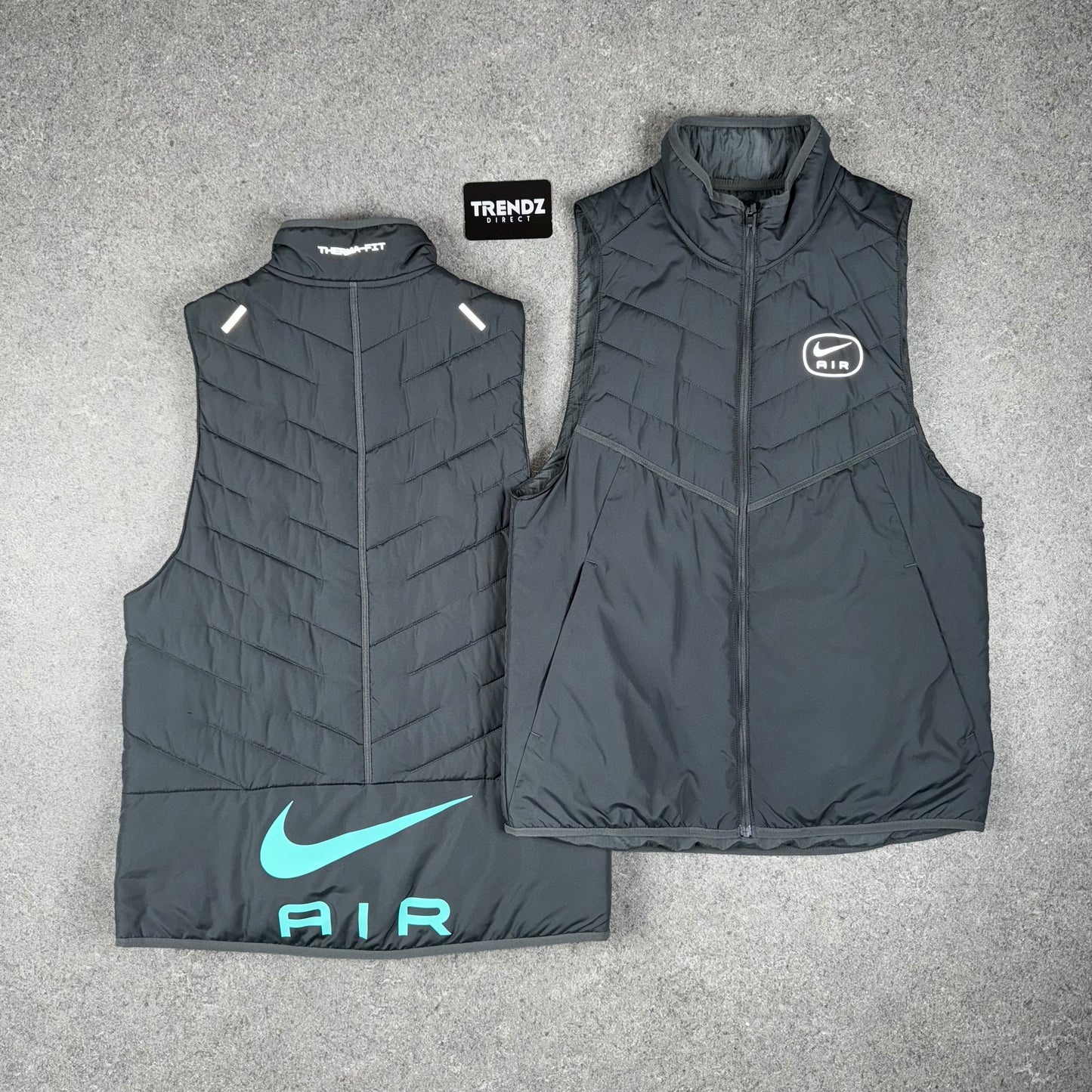 NIKE THERMA-FIT AIR REPEL GILET - GREY