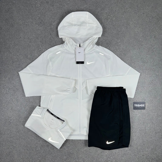 NIKE UV WINDBREAKER, MILER & SHORTS SET - ICE WHITE