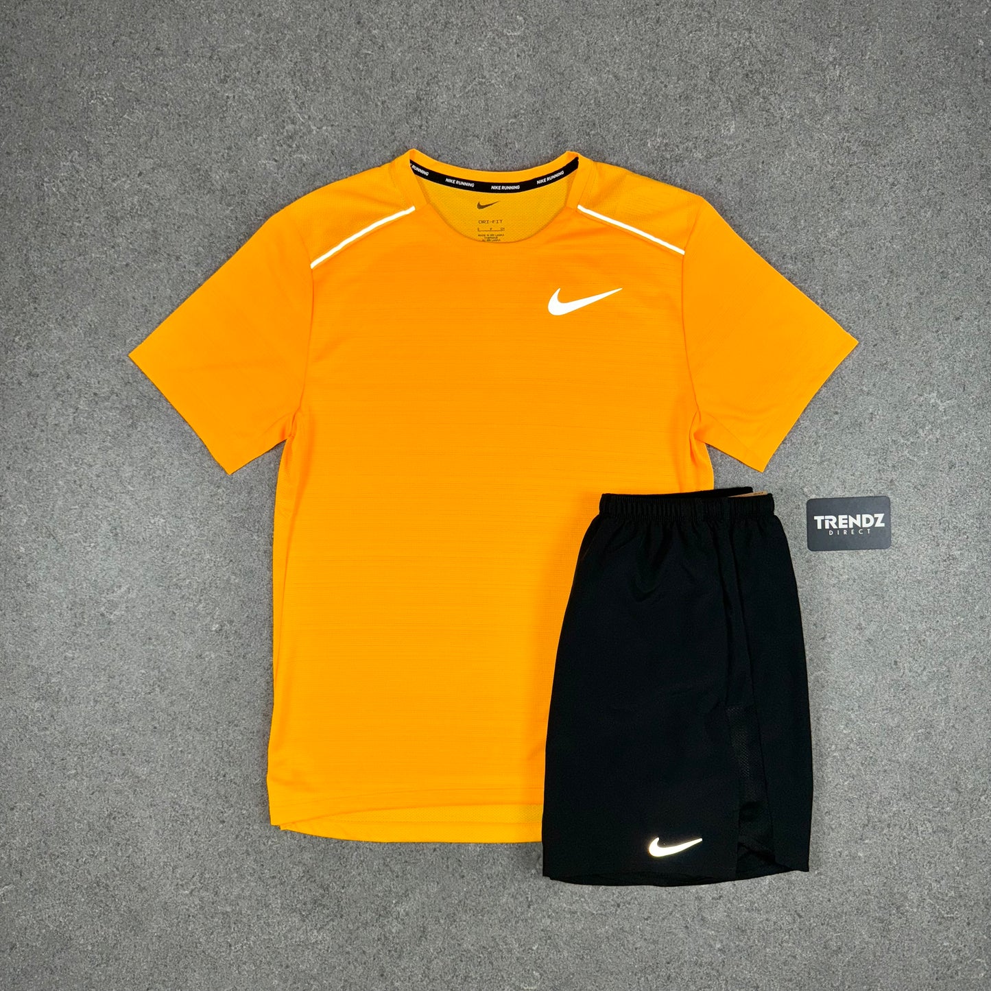 NIKE MILER & CHALLENGER SHORTS SET - ORANGE