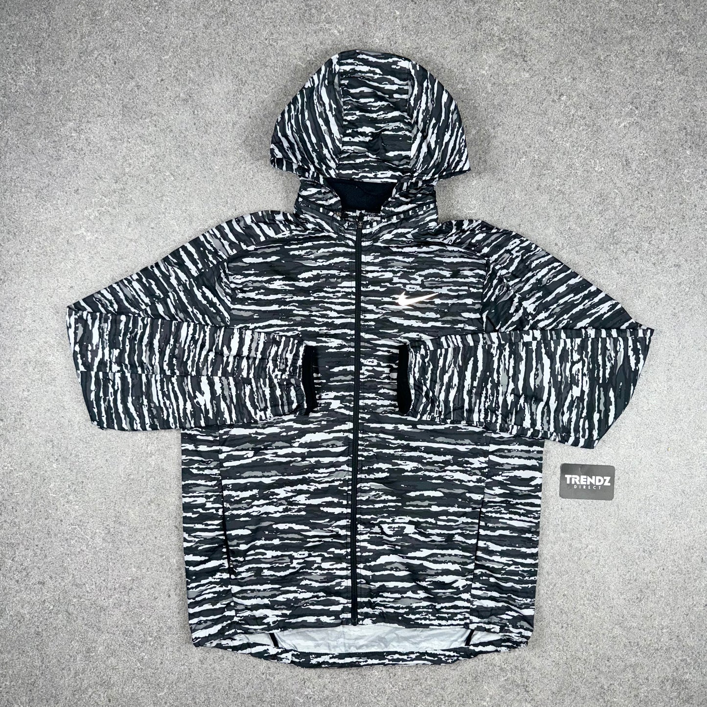 NIKE ZEBRA CAMO WINDBREAKER - BLACK/WHITE