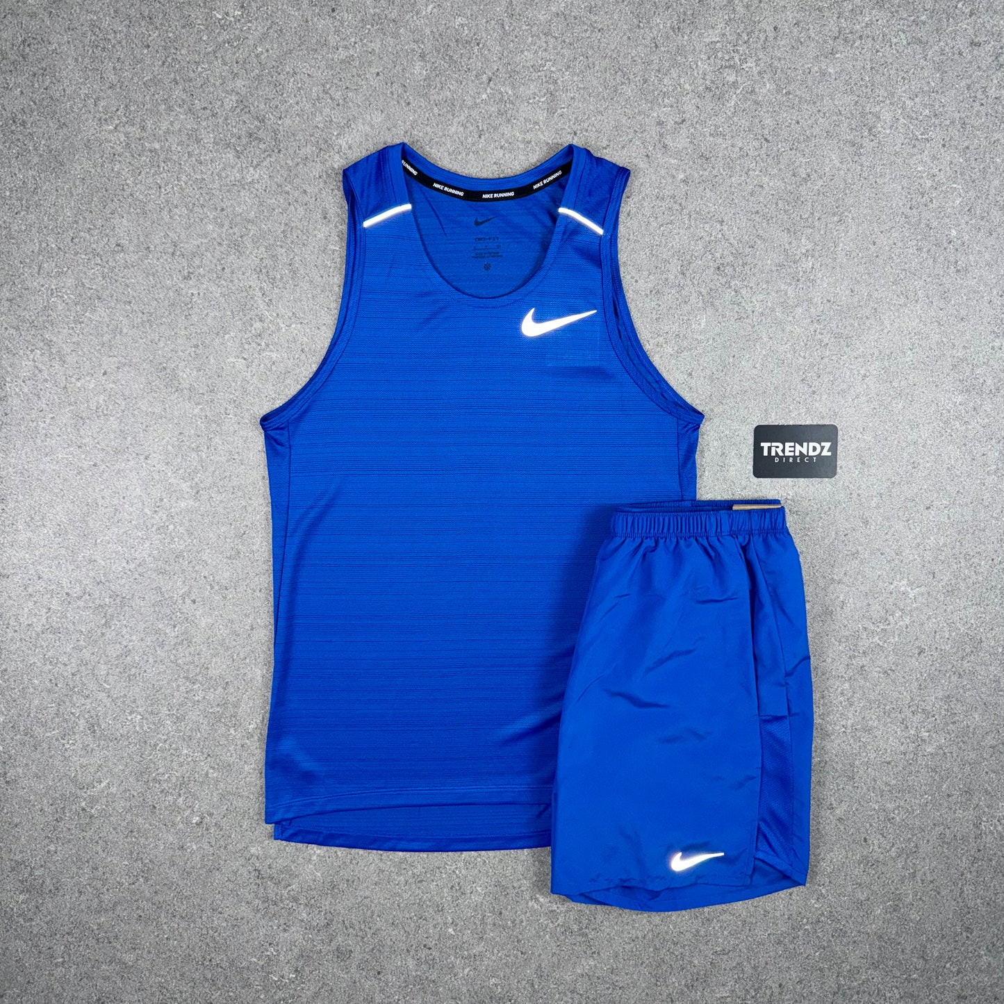 NIKE MILER VEST & CHALLENGER SHORTS SET - ROYAL BLUE
