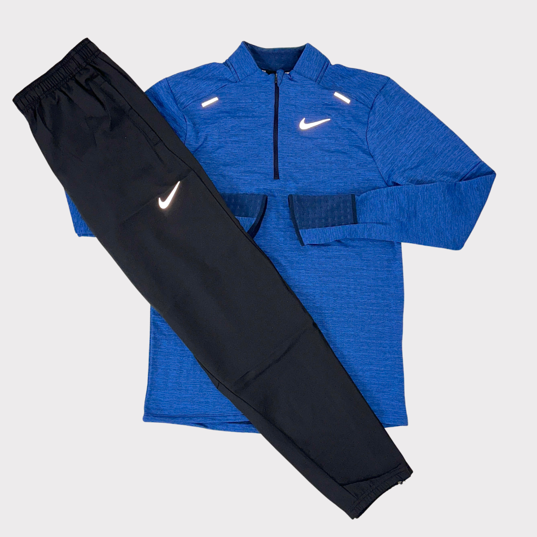 Nike dri fit tracksuit blue clearance