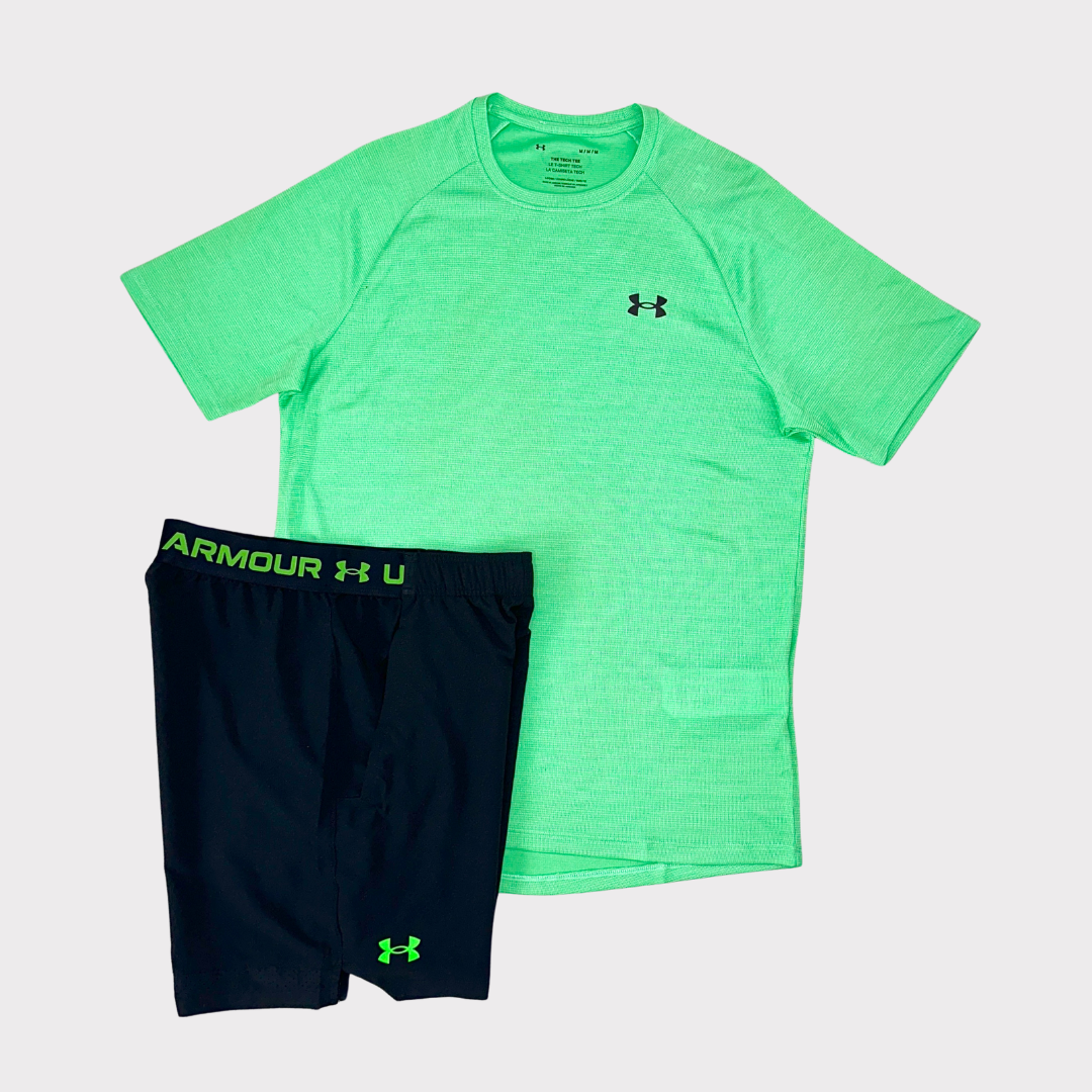 Lime green under armour shirt best sale