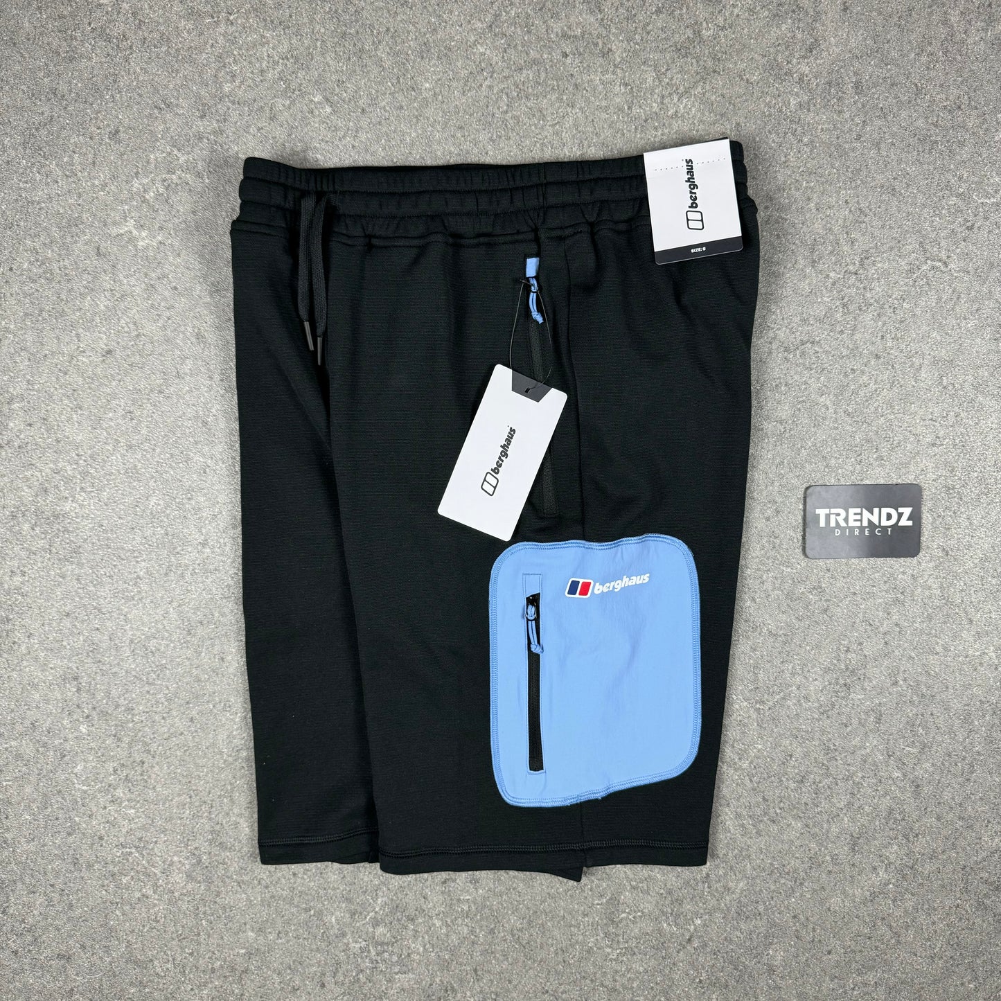 BERGHAUS PAVEY JACKET & SHORTS SET - BLACK/BLUE