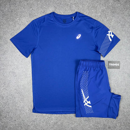 ASICS ICON T-SHIRT & SHORTS SET - COBALT BLUE
