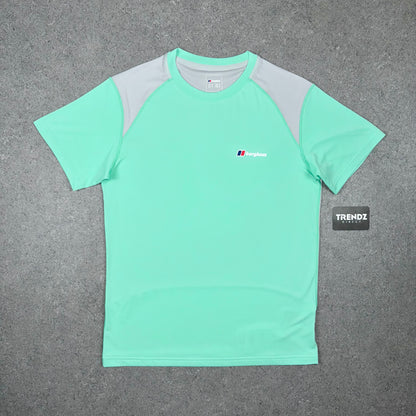 BERGHAUS TECH T-SHIRT & SHORTS SET - MINT/GREY.