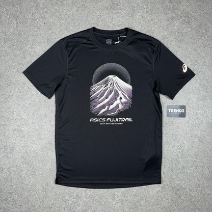 ASICS FUJITRAIL T-SHIRT & SHORTS SET - BLACK/GREY