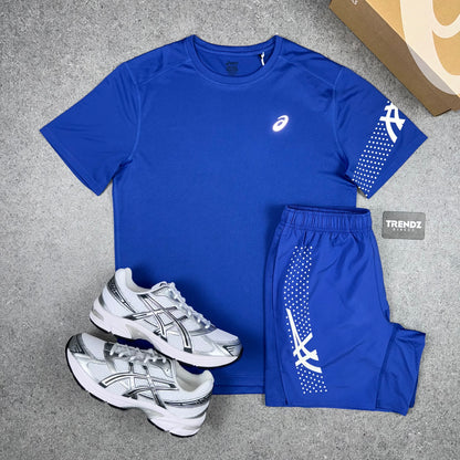 ASICS ICON T-SHIRT & SHORTS SET - COBALT BLUE