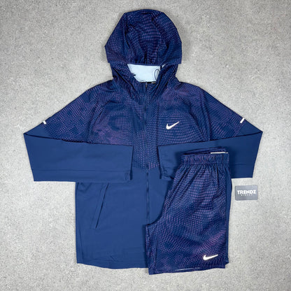 NIKE ECLIPSE WINDBREAKER & SHORTS SET - NAVY/PINK