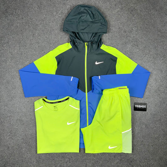 NIKE UV WINDBREAKER TRIO SET - VOLT/BLUE