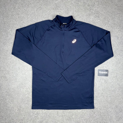 ASICS CORE HALF ZIP & SHORTS SET - NAVY/GREY
