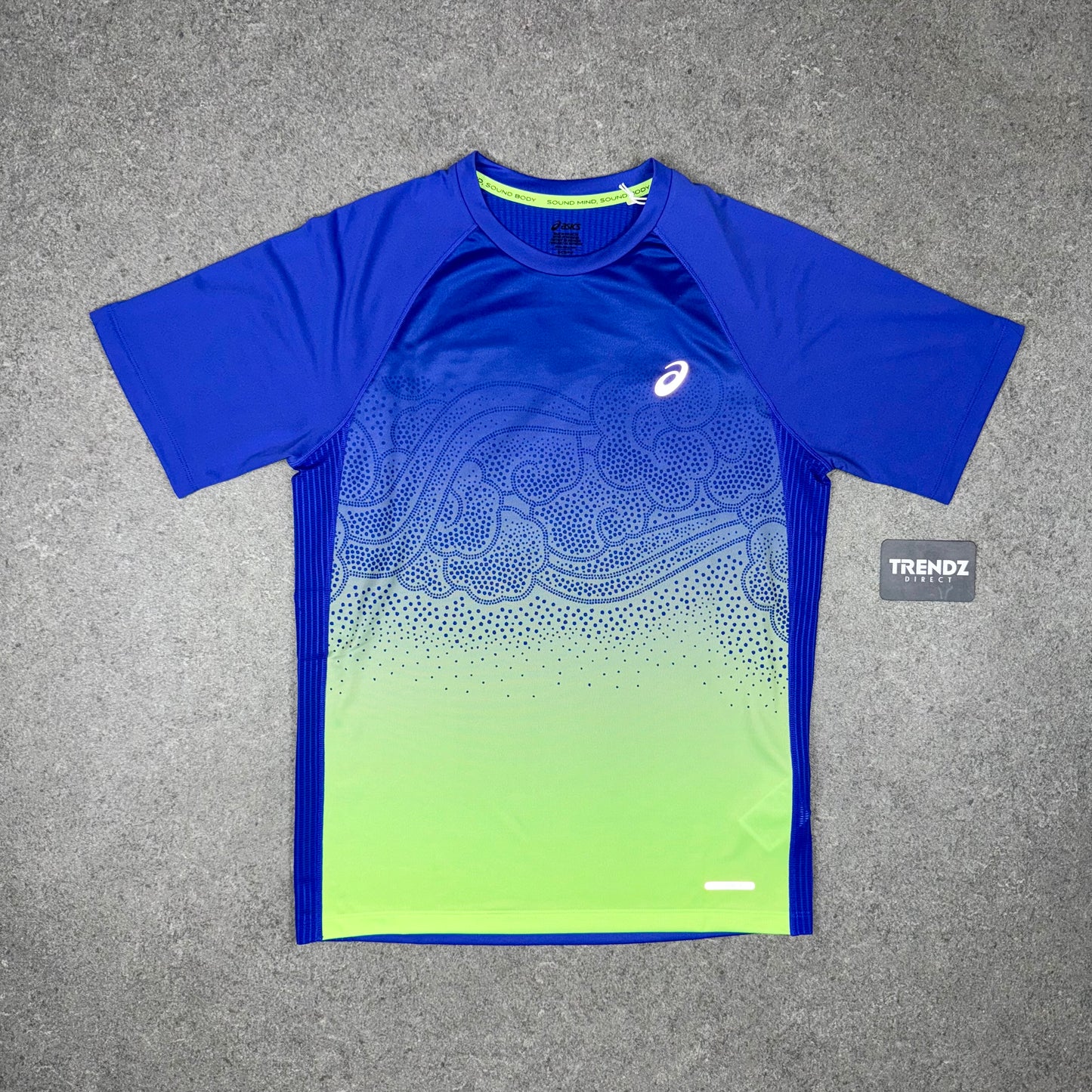 ASICS ROAD FADE T-SHIRT - COBALT BLUE/GREEN