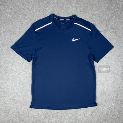 NIKE MILER T-SHIRT & MILER SHORTS SET - MIDNIGHT NAVY