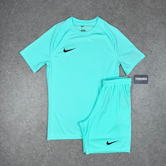 NIKE DRI-FIT T-SHIRT & SHORTS SET - TURQUOISE
