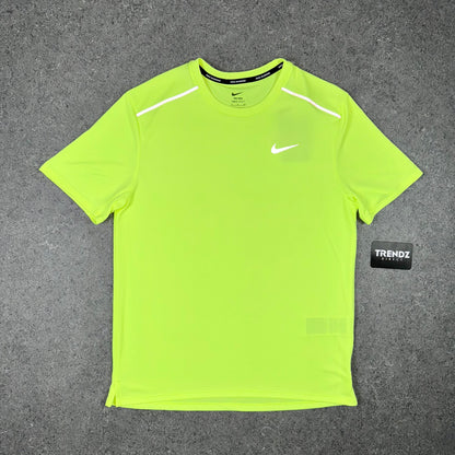 NIKE MILER T-SHIRT & MILER SHORTS SET - VOLT
