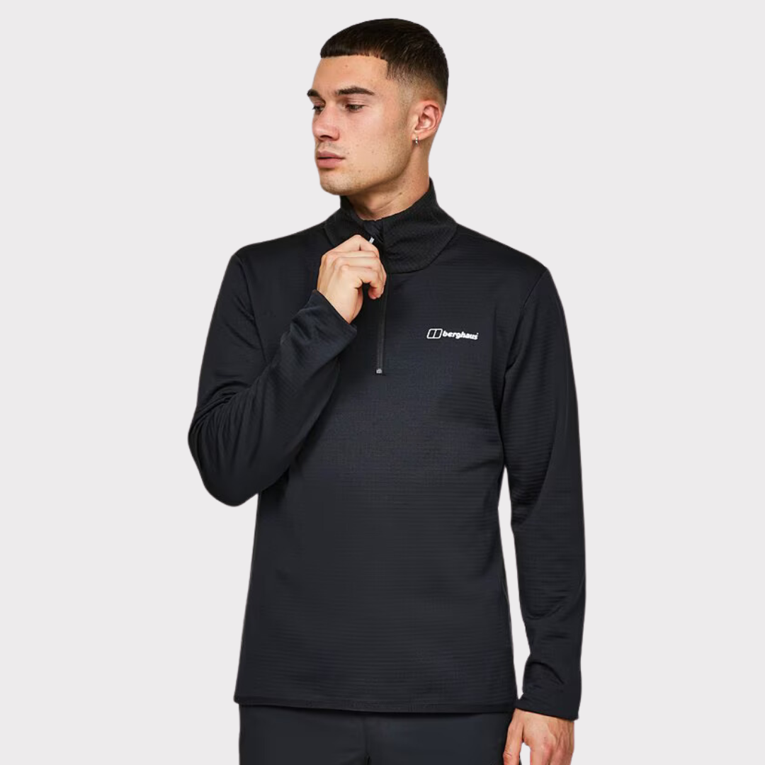 BERGHAUS HALF ZIP - BLACK