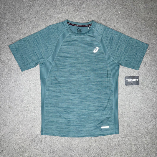 ASICS ROAD SEAMLESS T-SHIRT - FOGGY TEAL