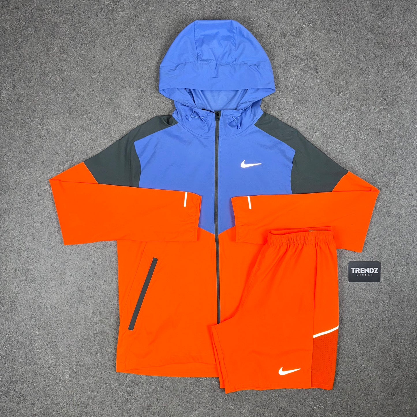 NIKE UV WINDBREAKER & MILER SHORTS SET - ORANGE