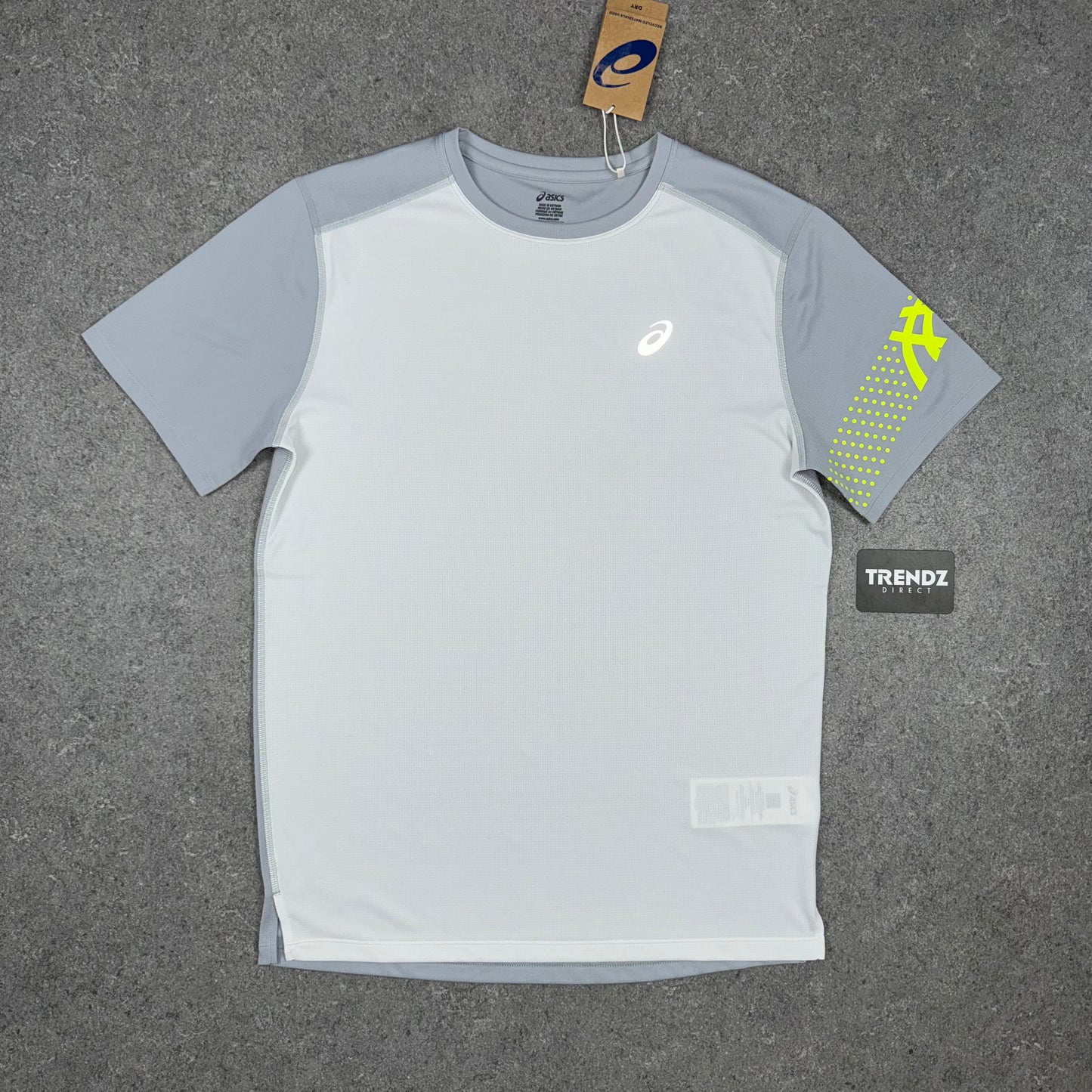 ASICS ICON T-SHIRT & SHORTS SET - GREY/VOLT