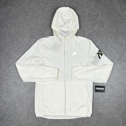 ASICS ICON JACKET & PERFORMANCE SHORTS SET - CREAM