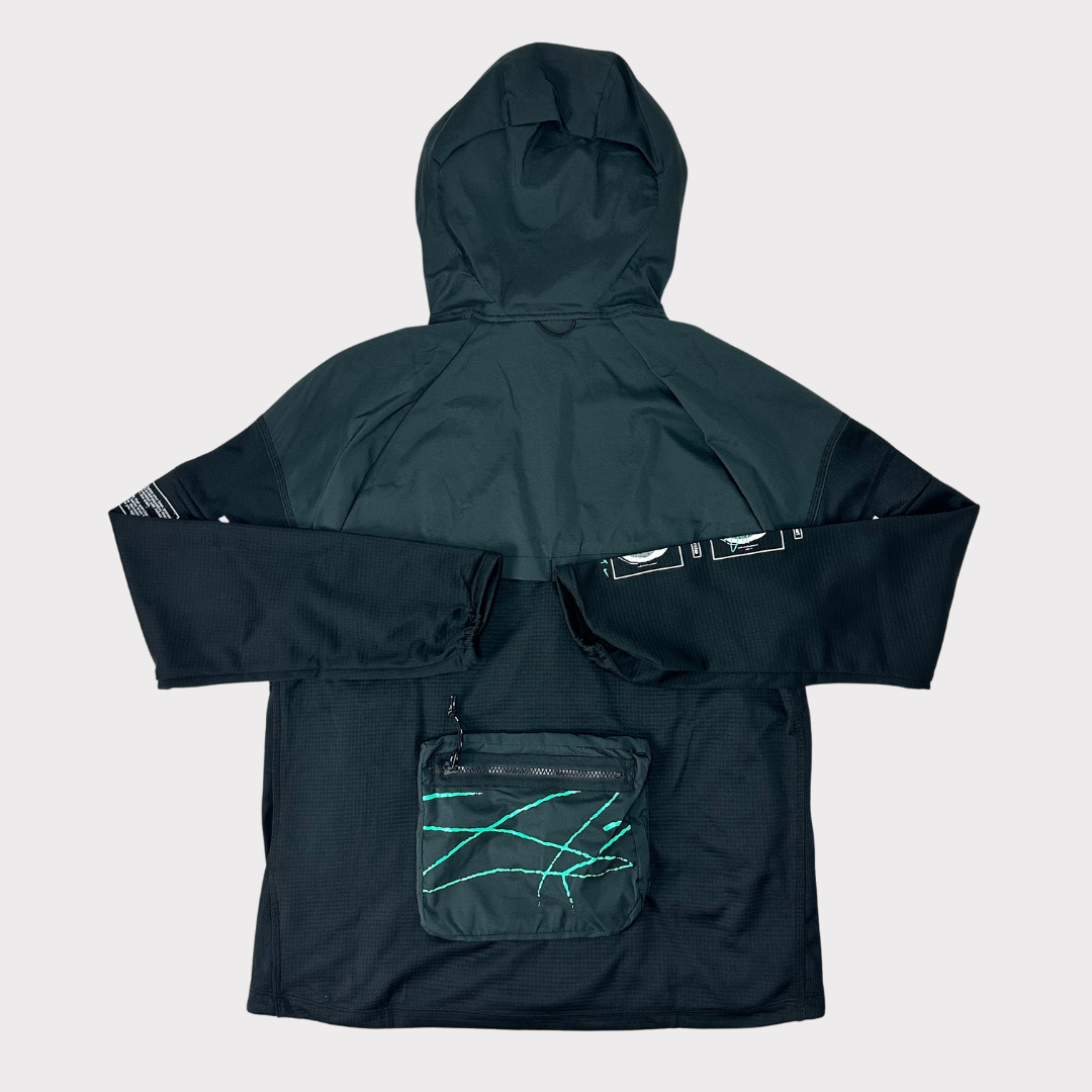 NIKE D.Y.E REPEL WINDRUNNER - BLACK/TURQUOISE