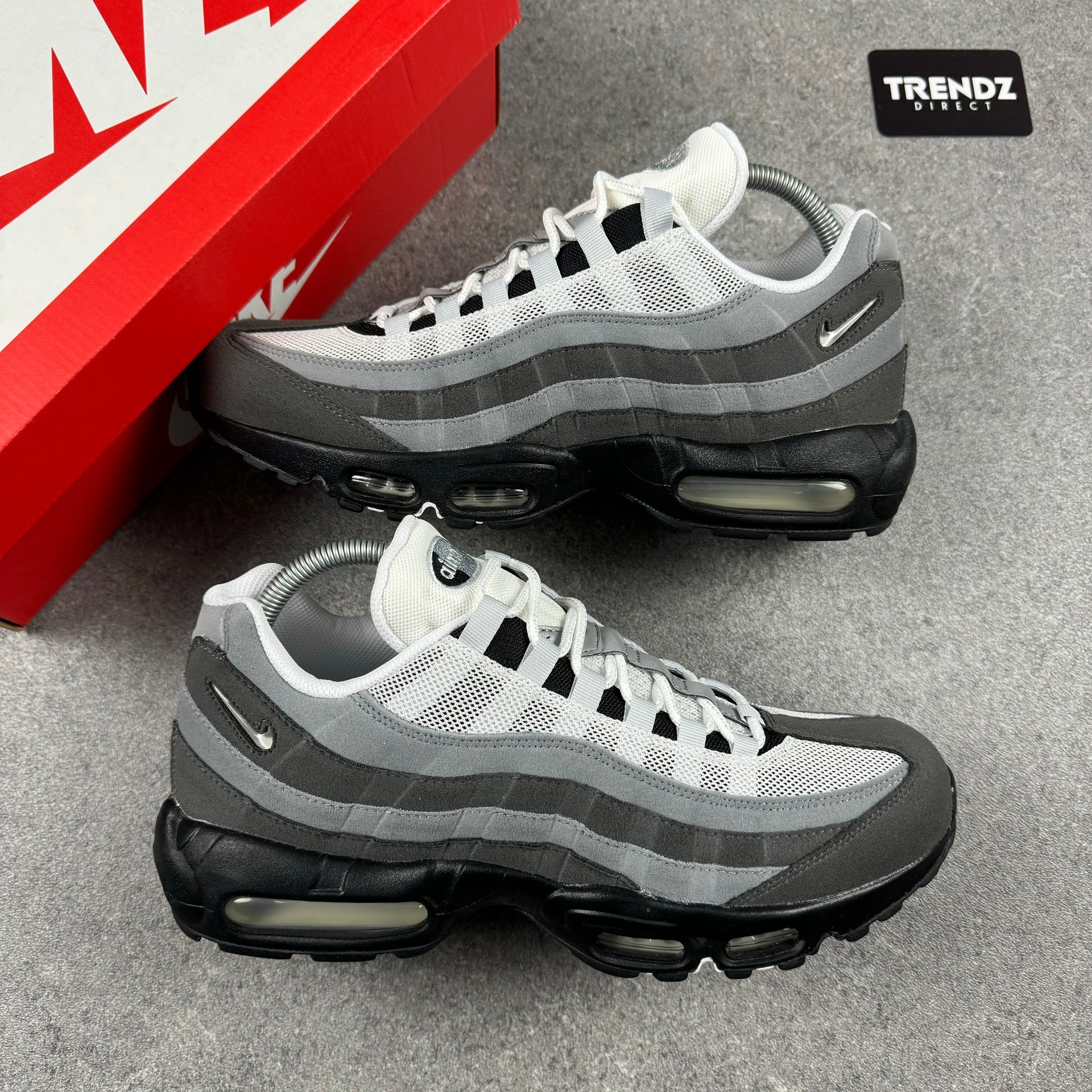 Grey Gradient Air Max 95 Grey White Nike Air Max 95 By You Grey