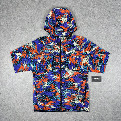 NIKE BLUE TIGER CAMO WINDBREAKER - BLUE/RED