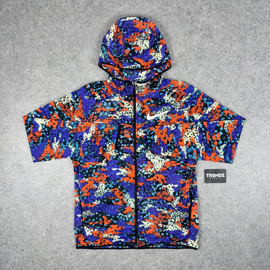 NIKE BLUE TIGER CAMO WINDBREAKER - BLUE/RED