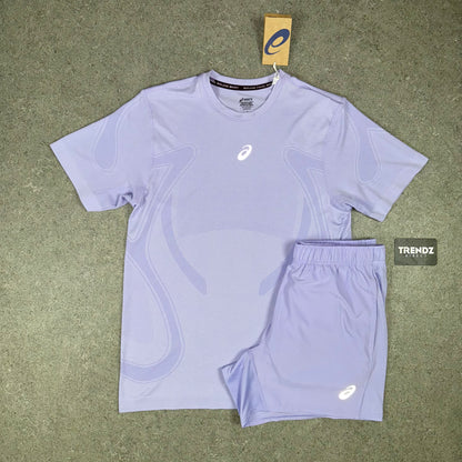 ASICS SEAMLESS T-SHIRT & SHORTS SET - LILAC
