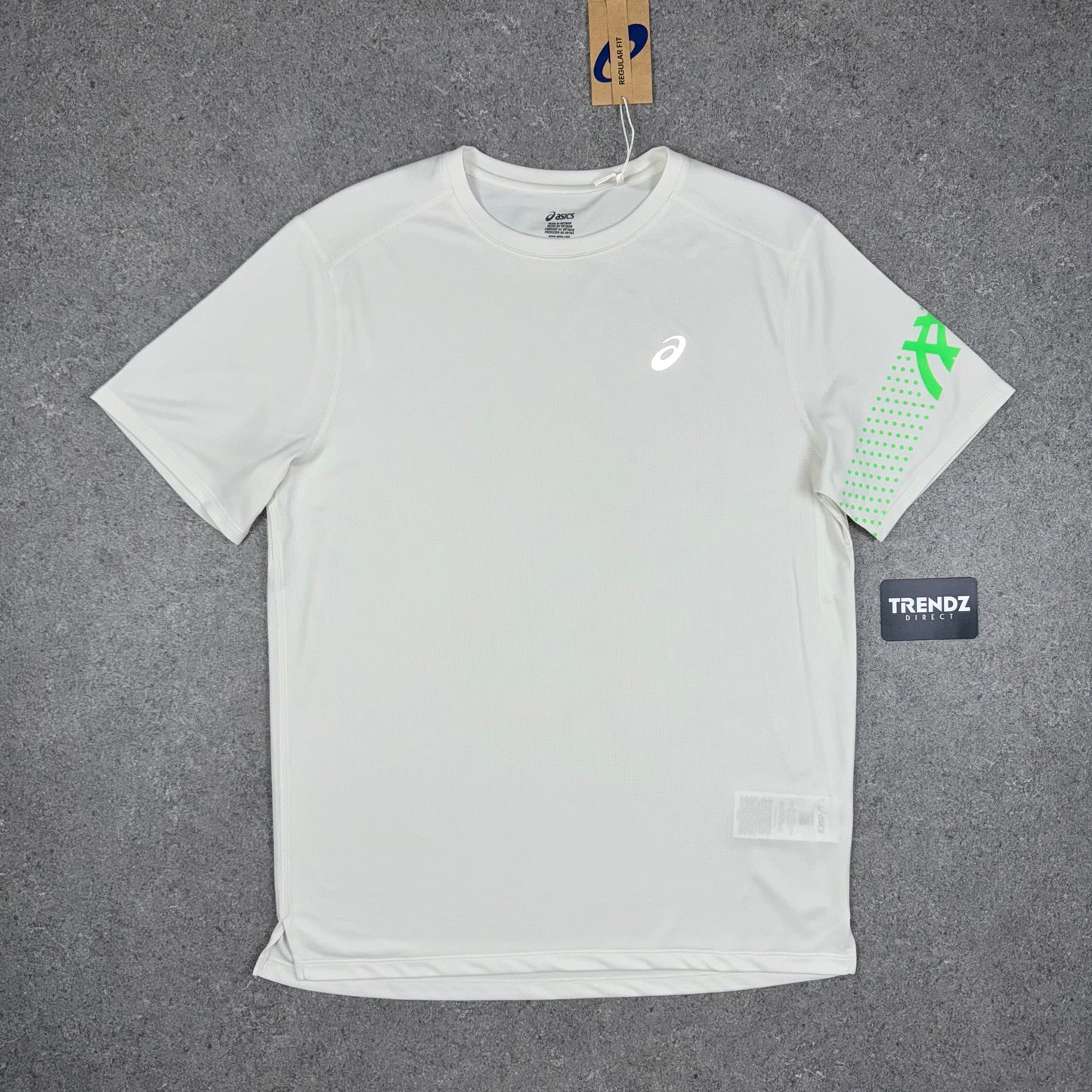 ASICS ICON T-SHIRT - CREAM/GREEN