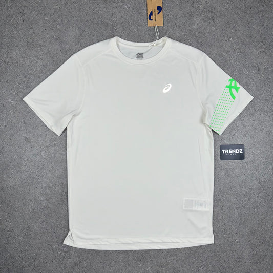 ASICS ICON T-SHIRT - CREAM/GREEN