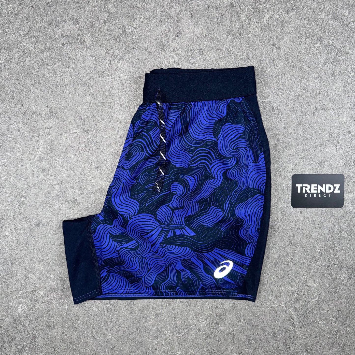 ASICS FUJITRAIL T-SHIRT & SHORTS SET - CREAM/BLUE