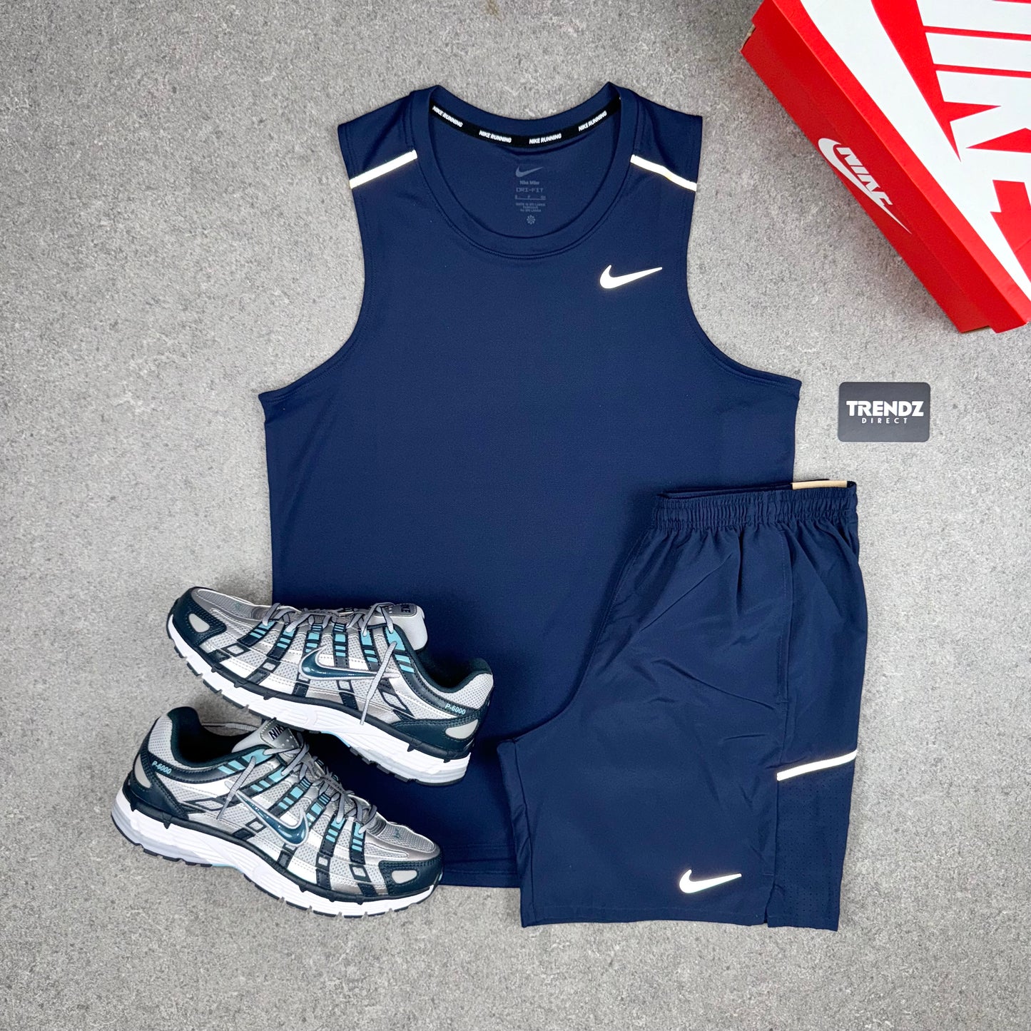 NIKE MILER VEST & SHORTS SET - NAVY