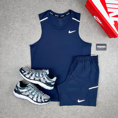 NIKE MILER VEST & SHORTS SET - NAVY