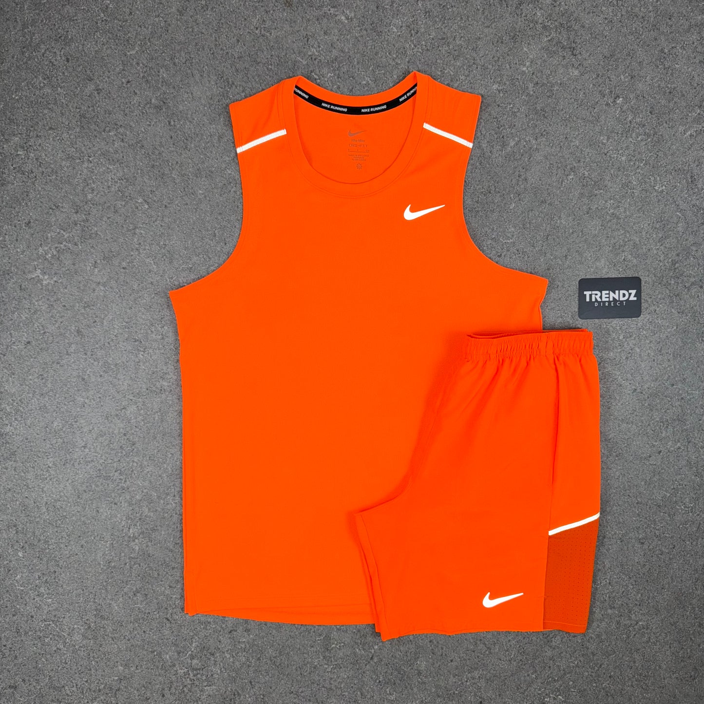 NIKE MILER VEST & SHORTS SET - ORANGE
