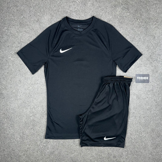 NIKE DRI-FIT T-SHIRT & SHORTS SET - BLACK