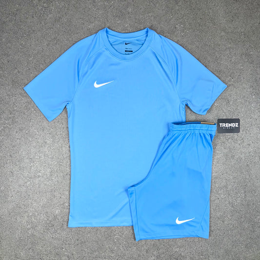 NIKE DRI-FIT T-SHIRT & SHORTS SET - UNIVERSITY BLUE