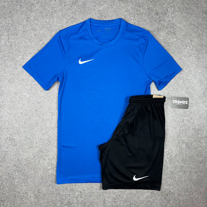 NIKE DRI-FIT T-SHIRT & SHORTS SET - ROYAL BLUE