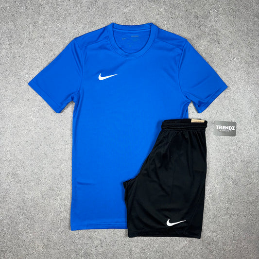 NIKE DRI-FIT T-SHIRT & SHORTS SET - ROYAL BLUE