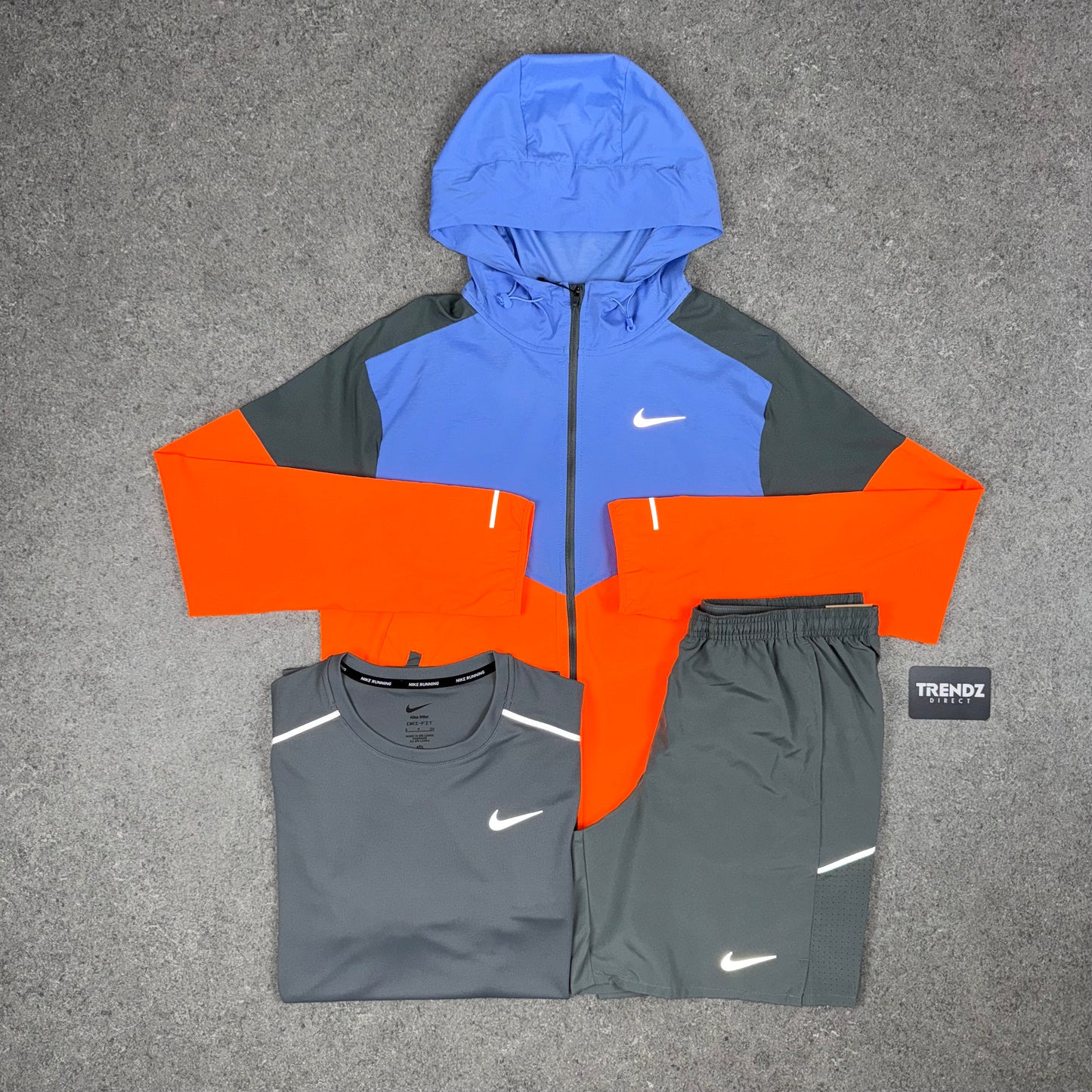 NIKE UV WINDBREAKER TRIO SET - ORANGE/GREY