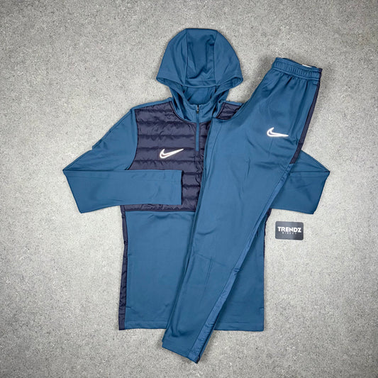 NIKE THERMA-FIT HALF ZIP TRACKSUIT - BLUE