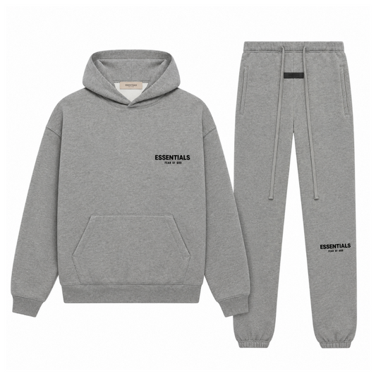 FEAR OF GOD ESSENTIALS TRACKSUIT - DARK HEATHER OATMEAL (SS22)